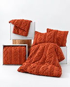 Tufted comforter detail, Caramel