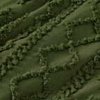 Tufted comforter detail, Moody Olive
