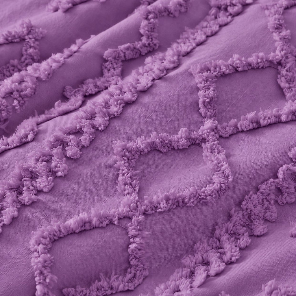 Tufted comforter detail, Purple