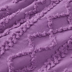 Tufted comforter detail, Purple