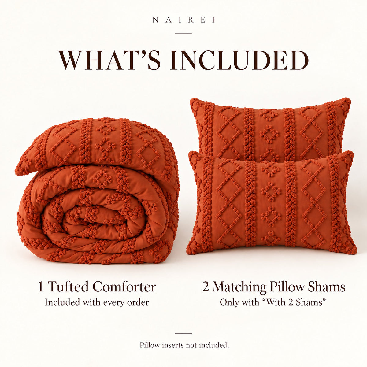 Tufted comforter, what's included, Purple